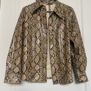 Zara snake skin Medium leather shirt/jacket